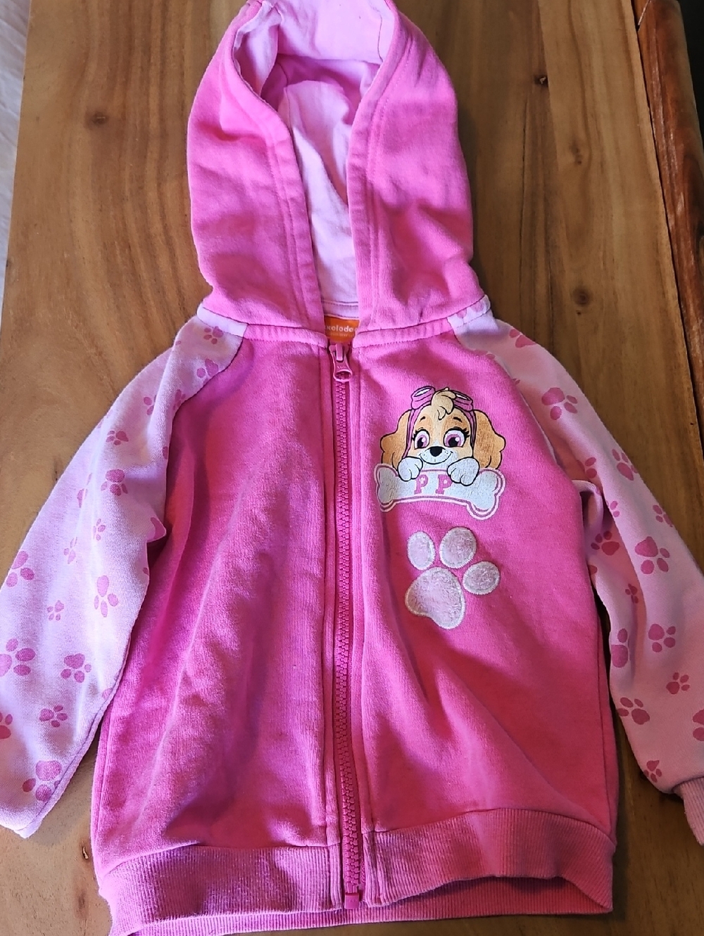 Paw Patrol Girls Pink Hooded Zip-Up Jacket with Skye Patch